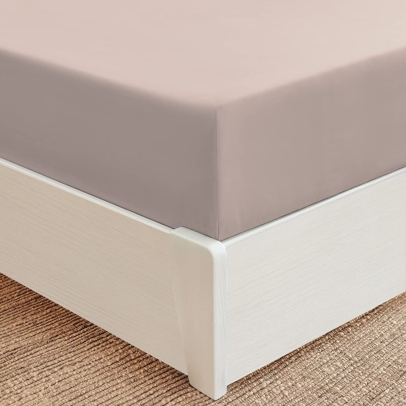 Mellanni Twin XL Fitted Sheet - Iconic Collection Bedding Sheets with up to 16 inch Deep Pocket - Soft & Cooling - Fade & Stain Resistant - 1 PC (Twin XL  Tan) - Image 1